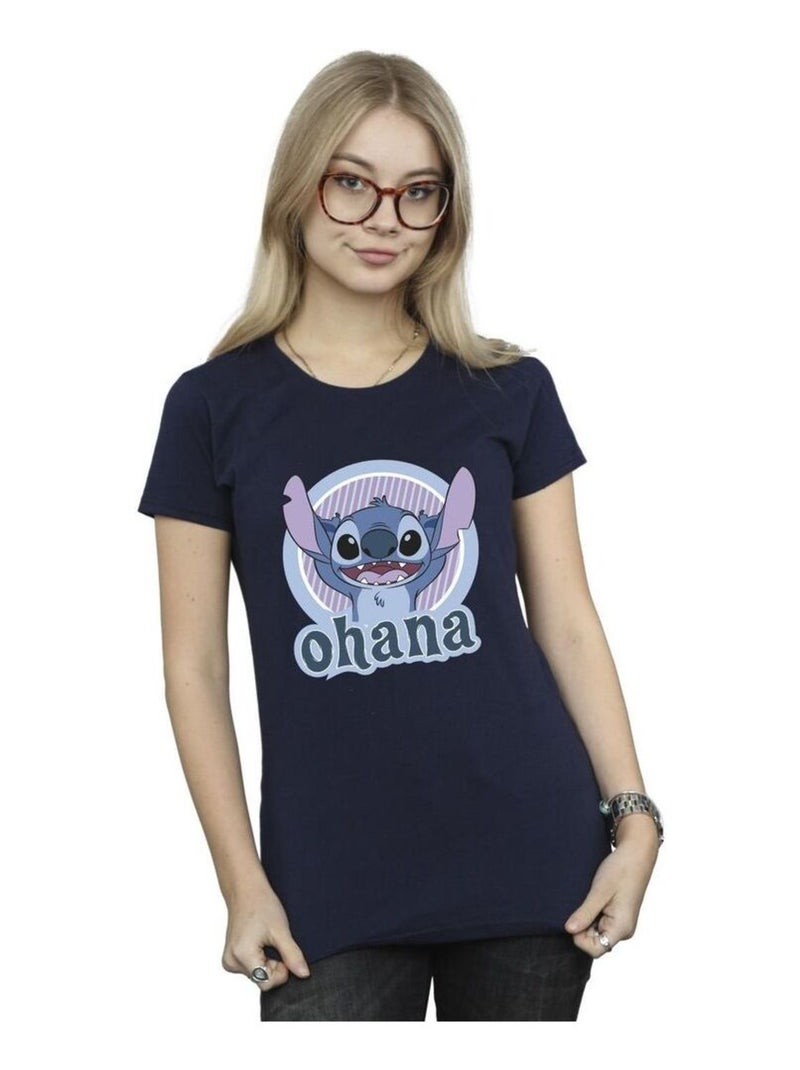 Disney - T-shirt OHANA Bleu marine - Kiabi
