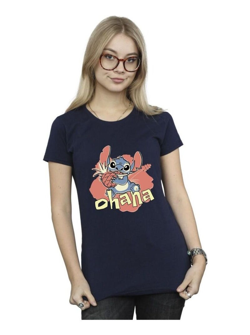 Disney - T-shirt OHANA Bleu marine - Kiabi
