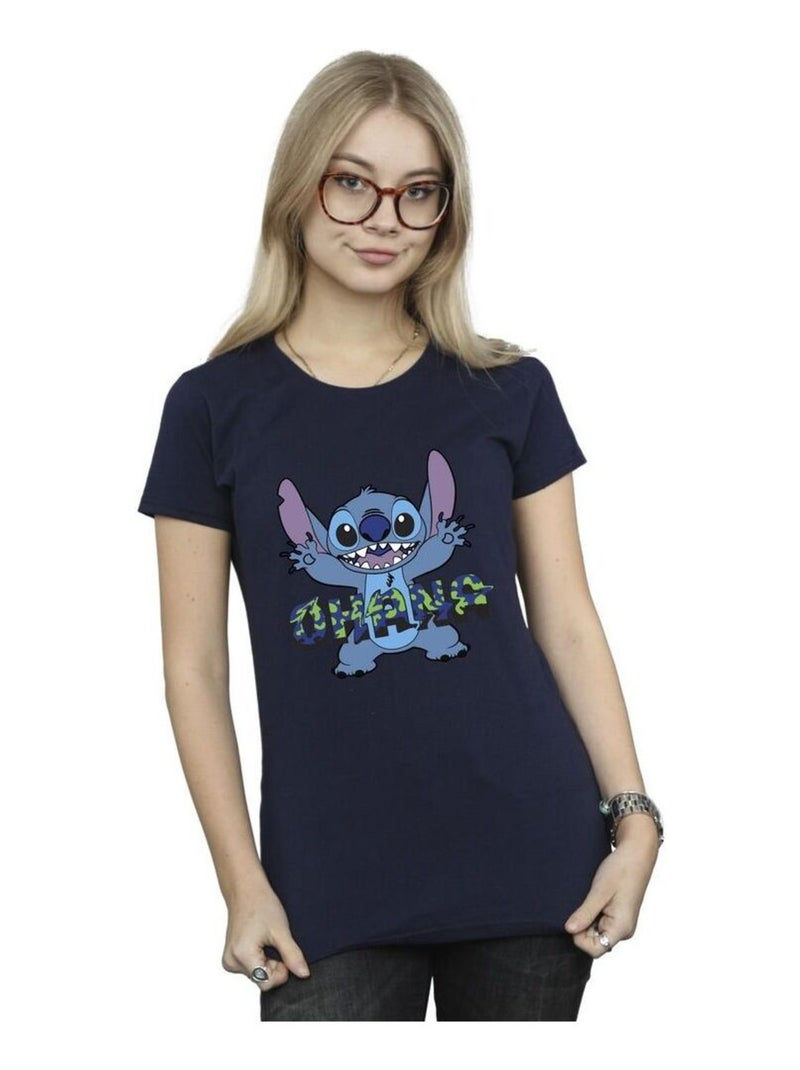 Disney - T-shirt OHANA Bleu marine - Kiabi