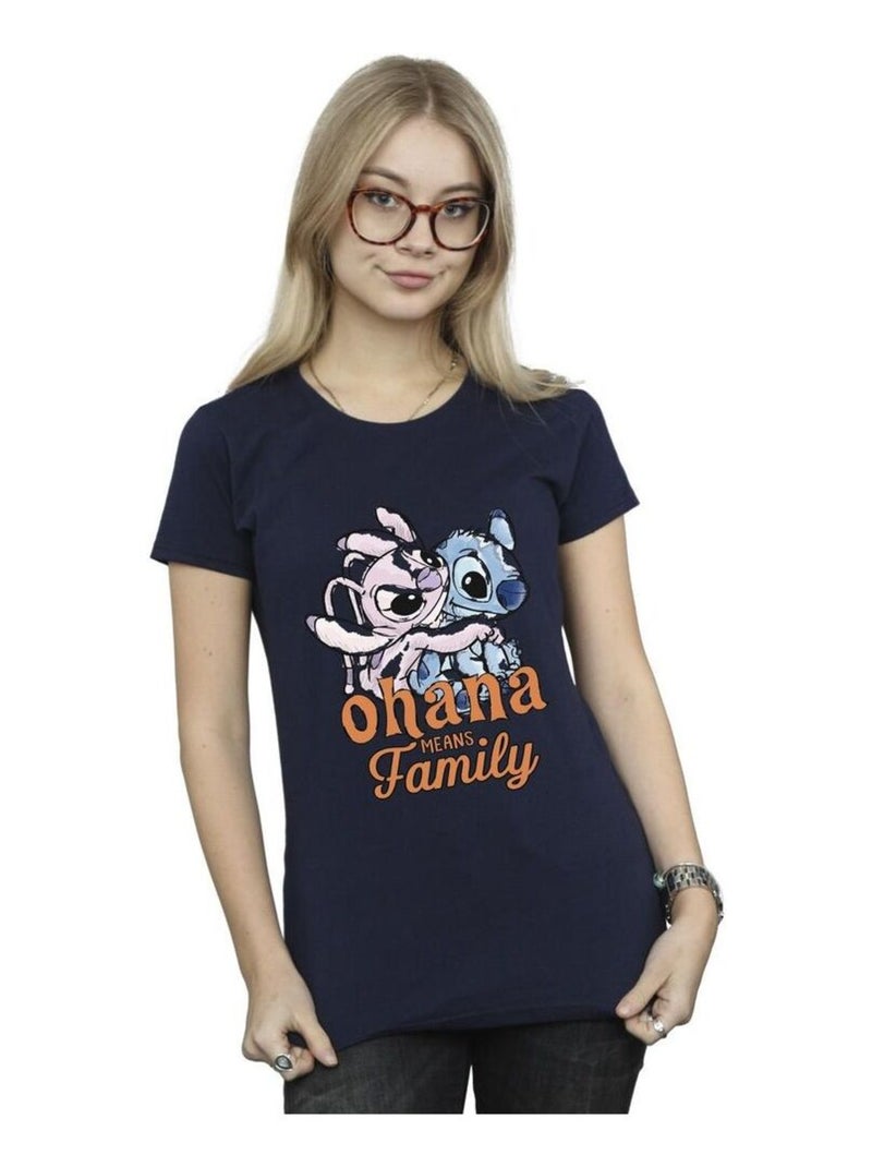 Disney - T-shirt OHANA Bleu marine - Kiabi