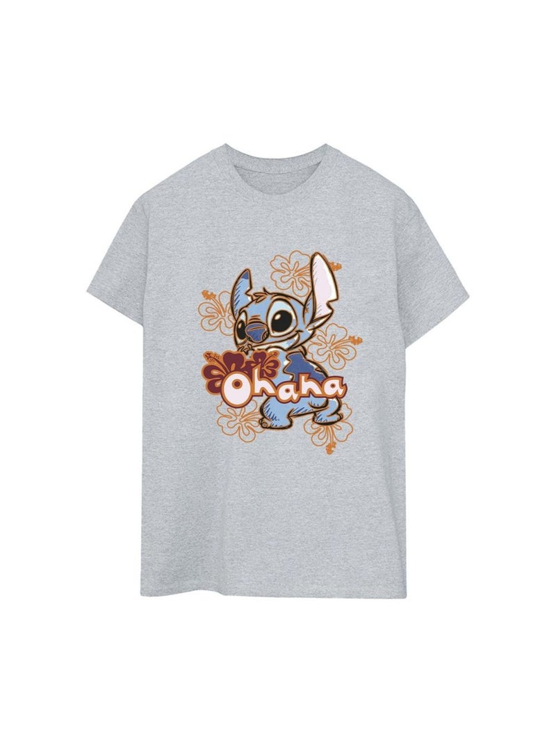 Disney - T-shirt OHANA Gris chiné - Kiabi