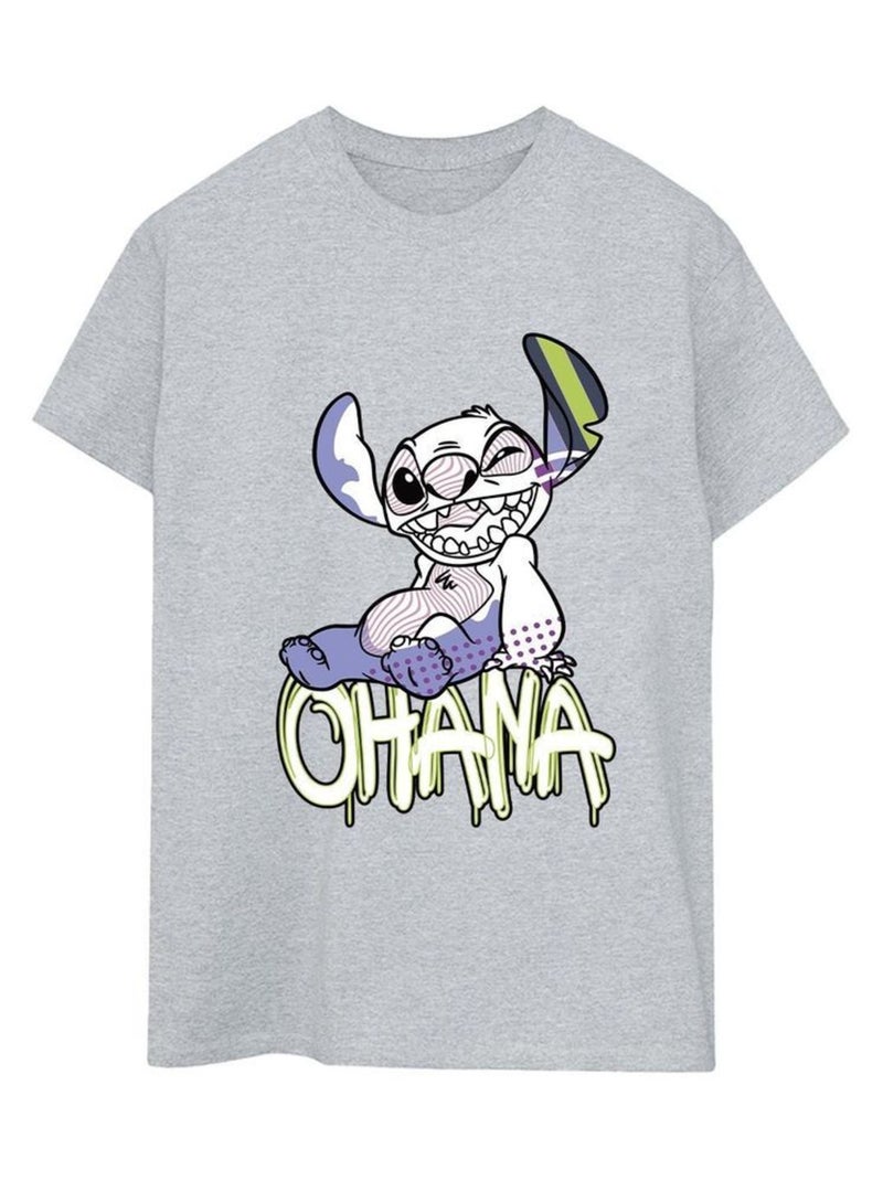 Disney - T-shirt OHANA Gris chiné - Kiabi