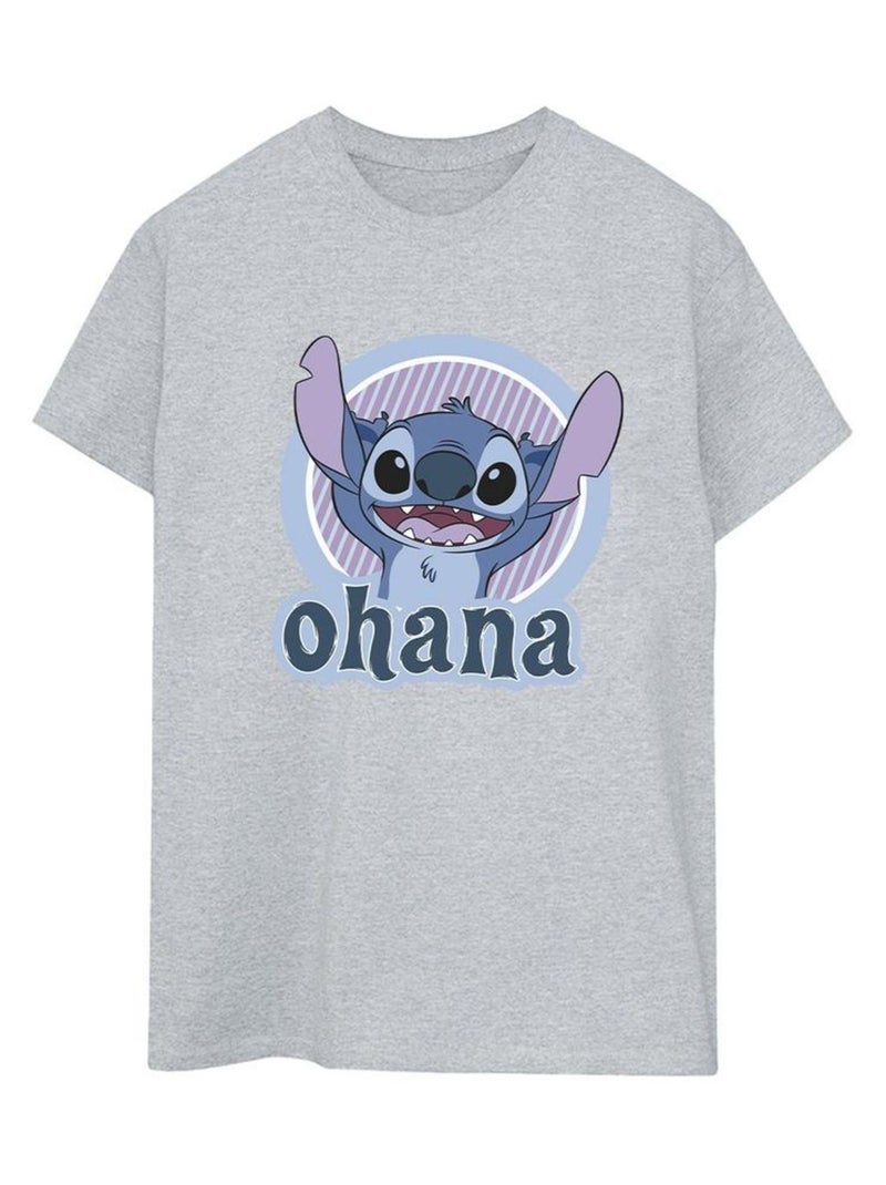 Disney - T-shirt OHANA Gris chiné - Kiabi