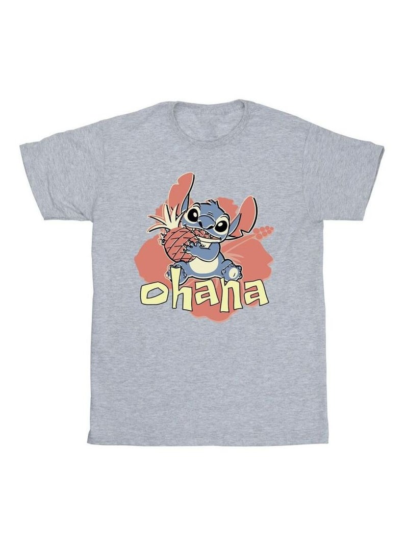 Disney - T-shirt OHANA Gris chiné - Kiabi