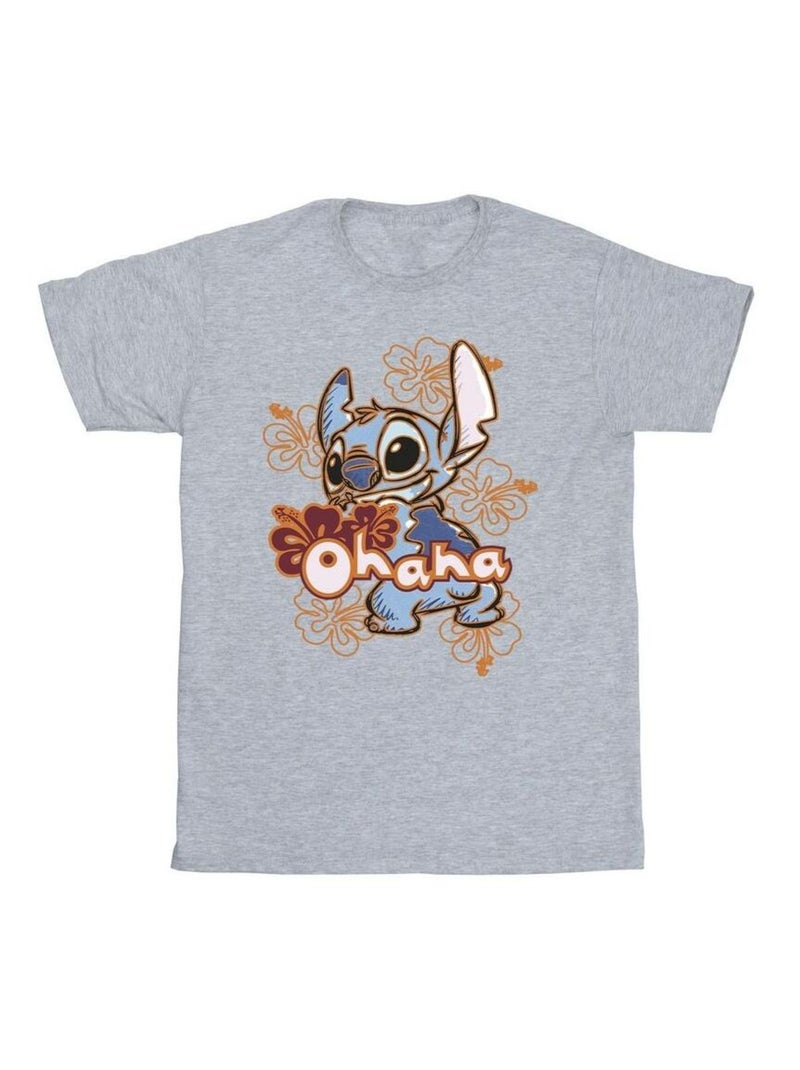 Disney - T-shirt OHANA Gris chiné - Kiabi