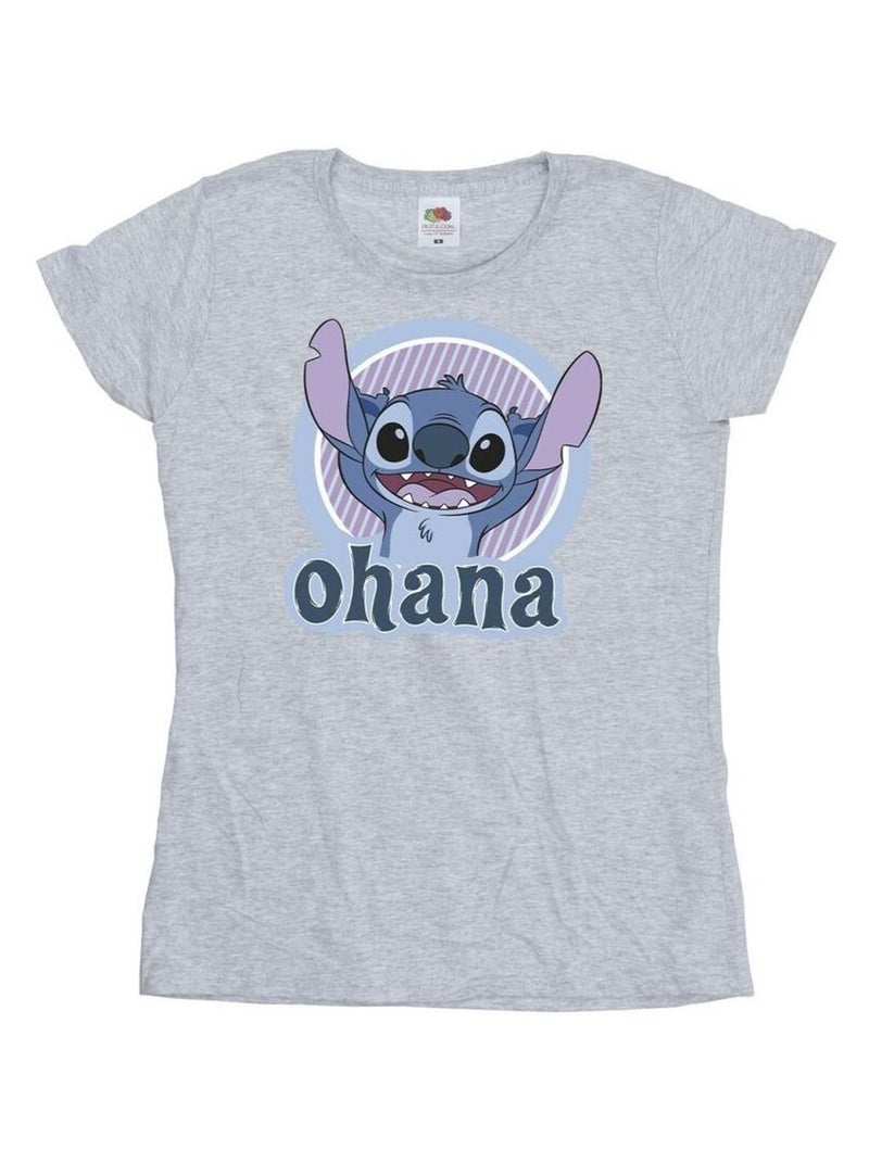 Disney - T-shirt OHANA Gris chiné - Kiabi