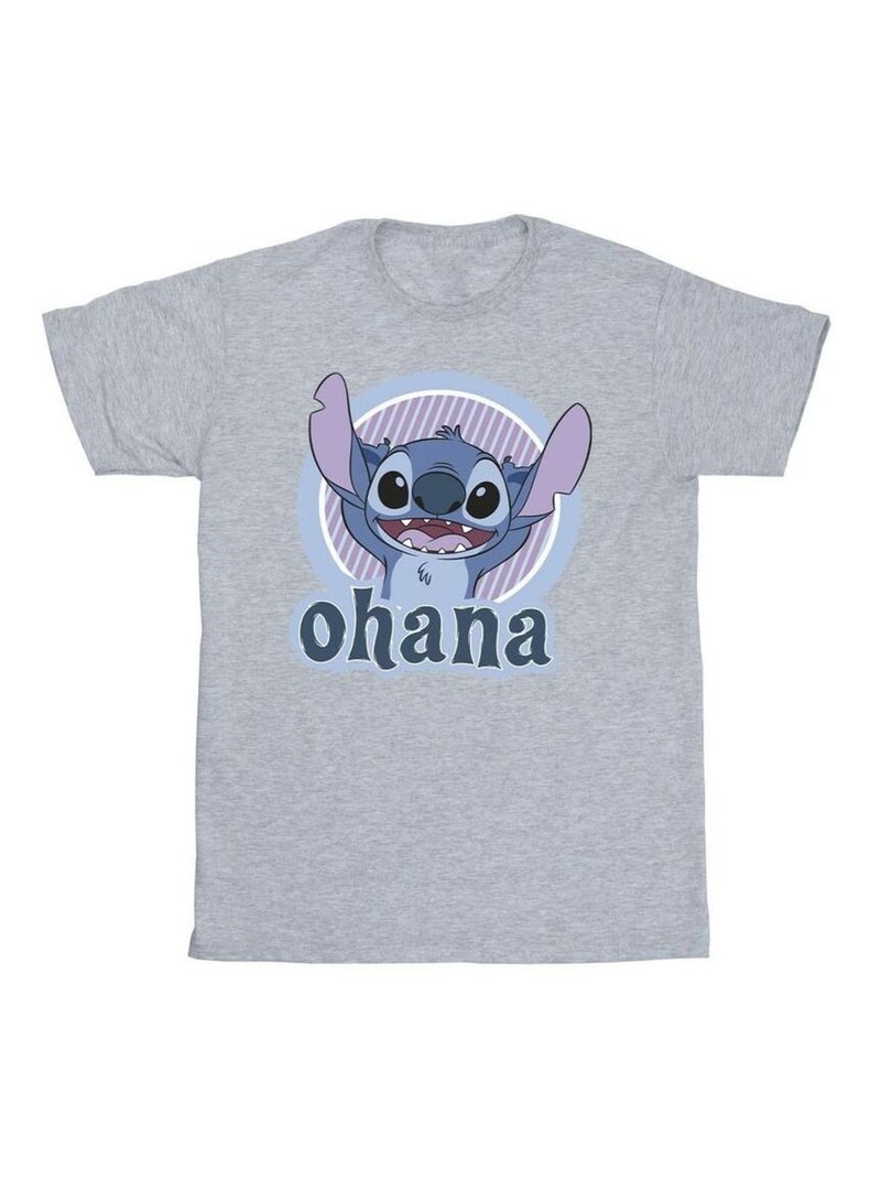 Disney - T-shirt OHANA Gris chiné - Kiabi