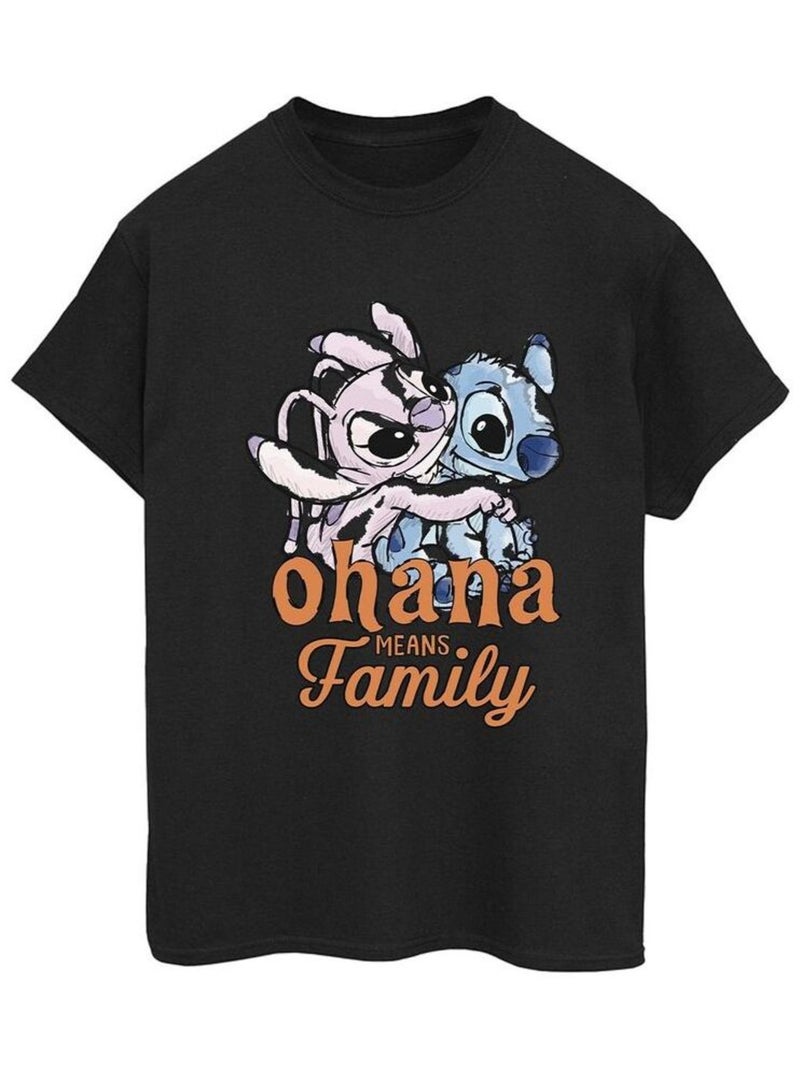 Disney - T-shirt OHANA Noir - Kiabi
