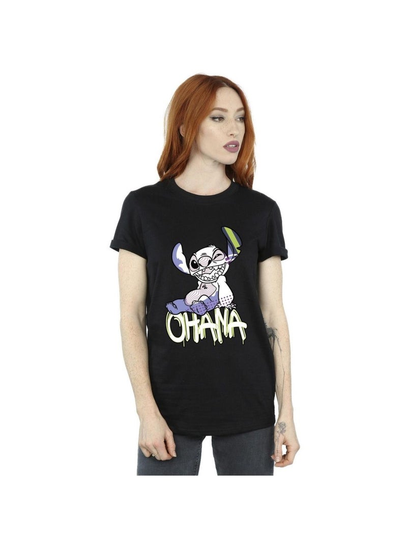 Disney - T-shirt OHANA Noir - Kiabi