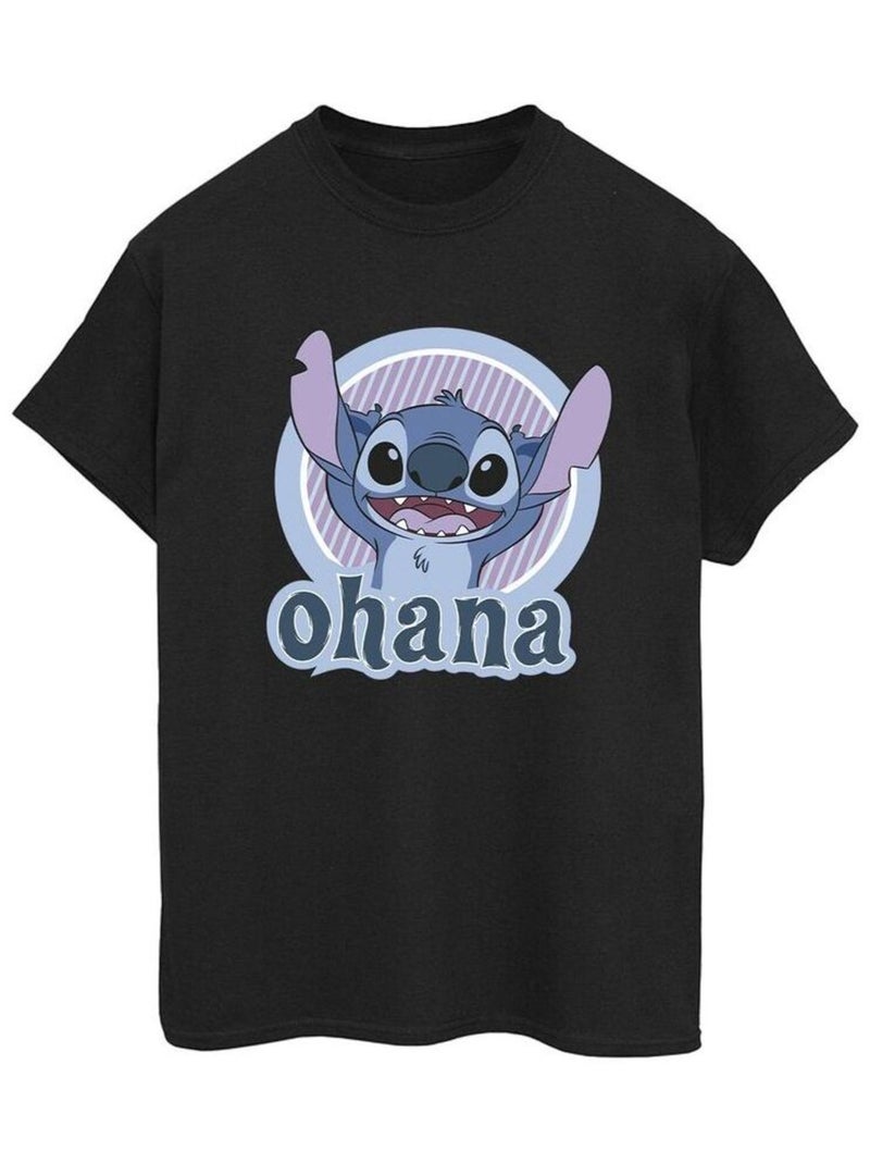 Disney - T-shirt OHANA Noir - Kiabi