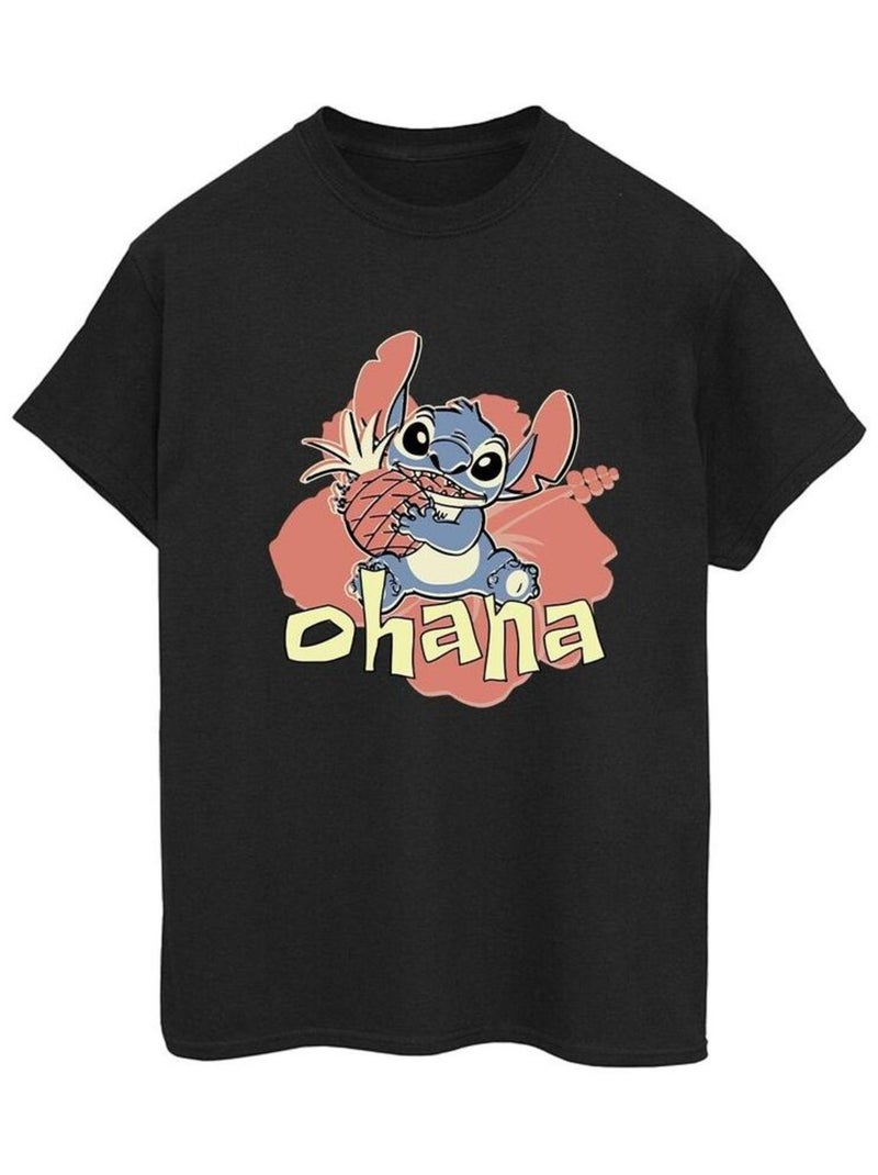 Disney - T-shirt OHANA Noir - Kiabi