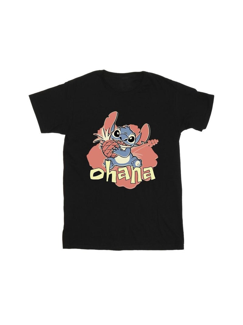 Disney - T-shirt OHANA Noir - Kiabi
