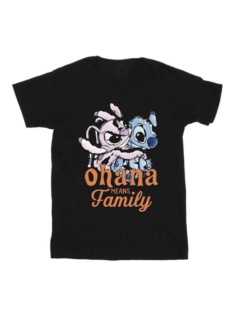 Disney - T-shirt OHANA Noir - Kiabi
