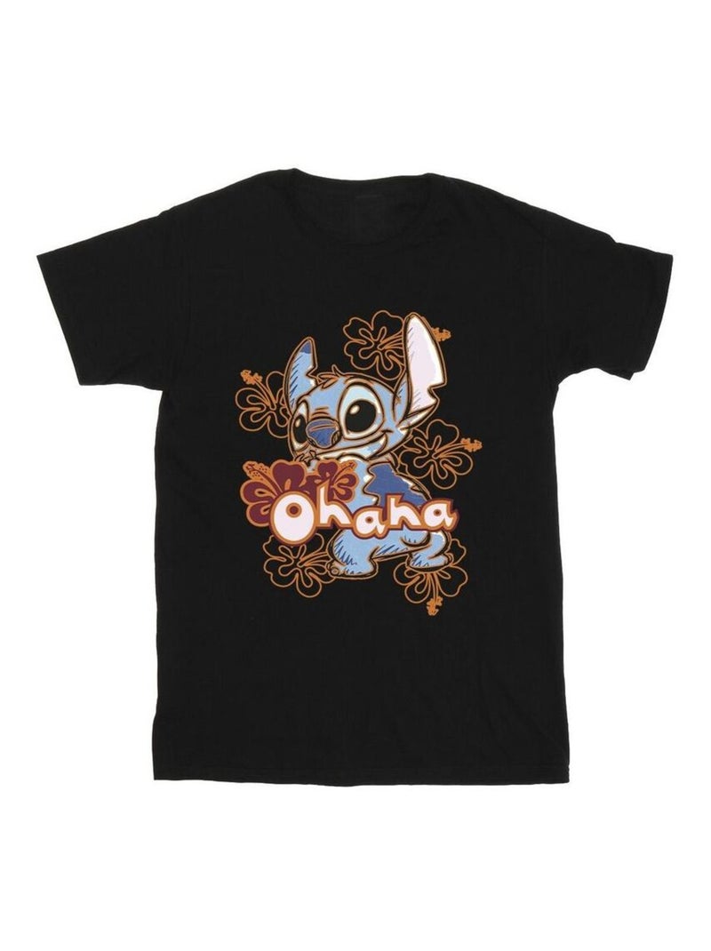 Disney - T-shirt OHANA Noir - Kiabi