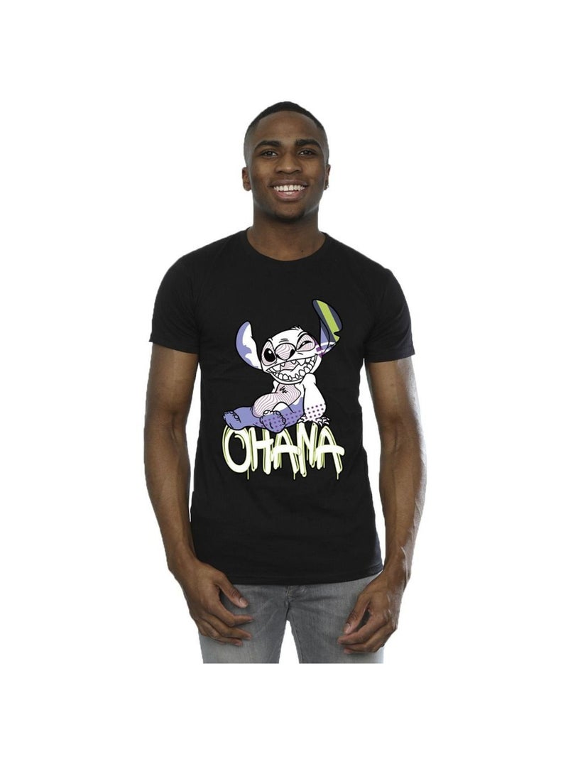 Disney - T-shirt OHANA Noir - Kiabi