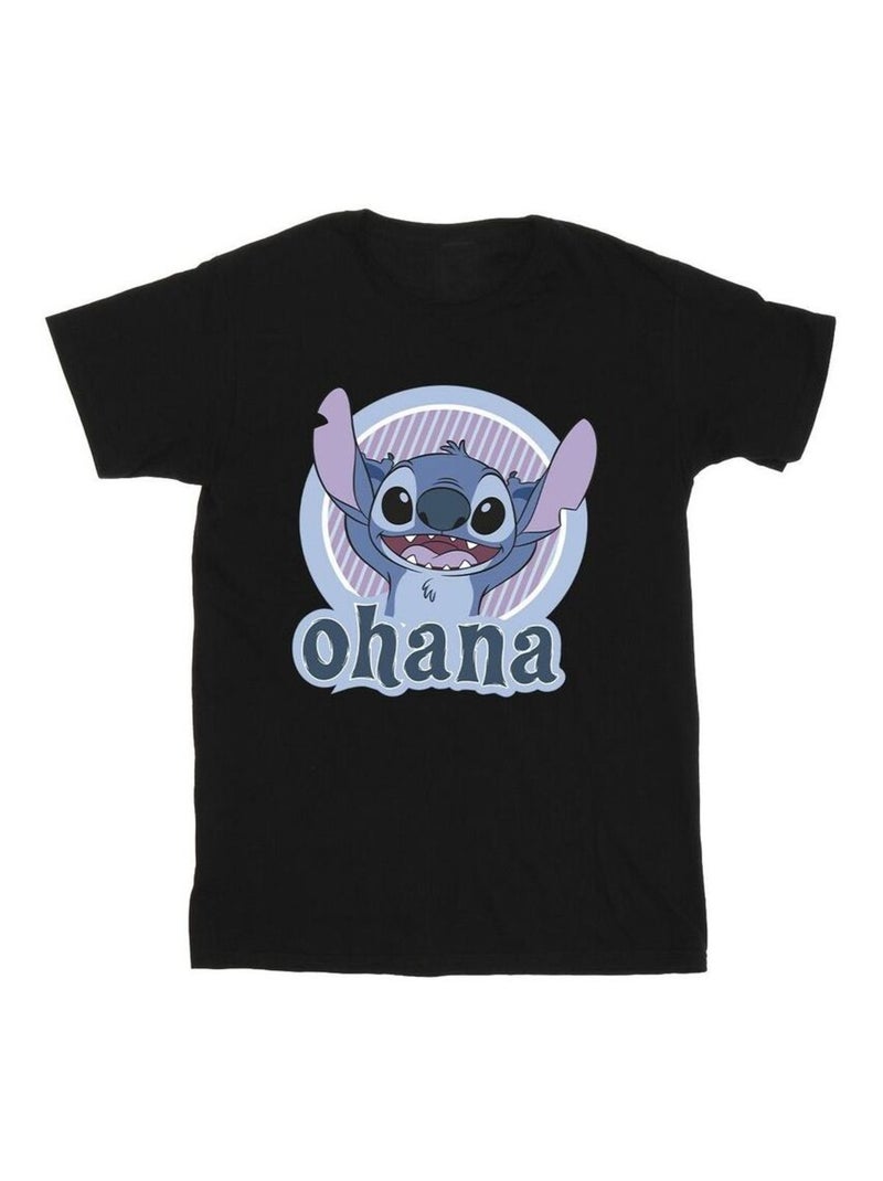 Disney - T-shirt OHANA Noir - Kiabi