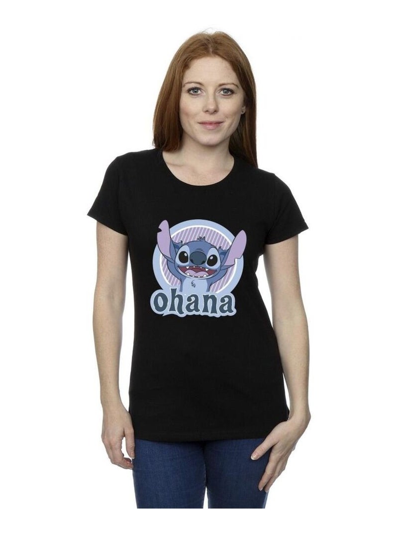 Disney - T-shirt OHANA Noir - Kiabi