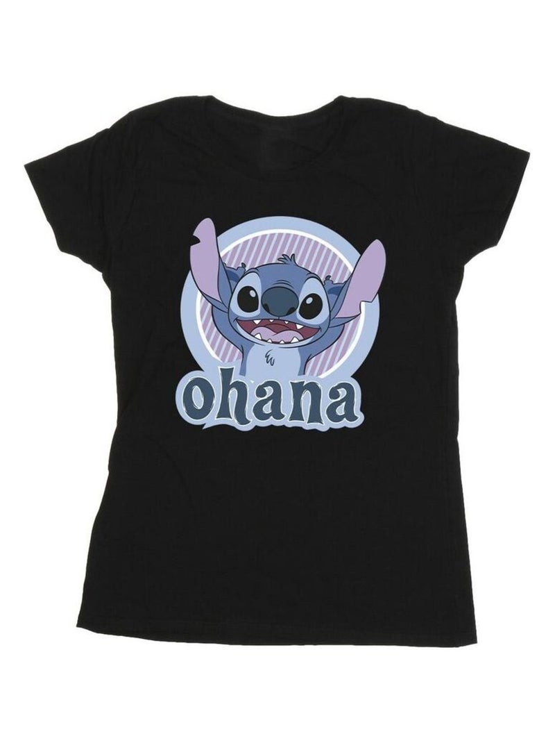 Disney - T-shirt OHANA Noir - Kiabi