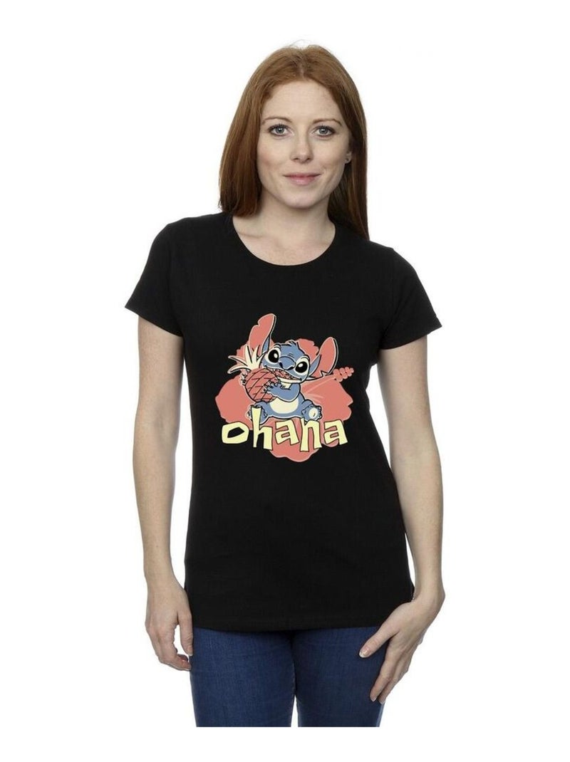 Disney - T-shirt OHANA Noir - Kiabi