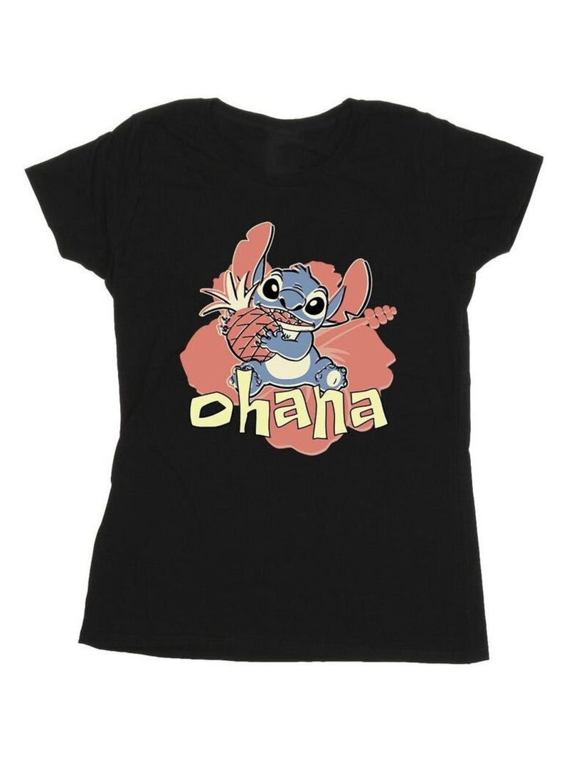 Disney - T-shirt OHANA Noir - Kiabi