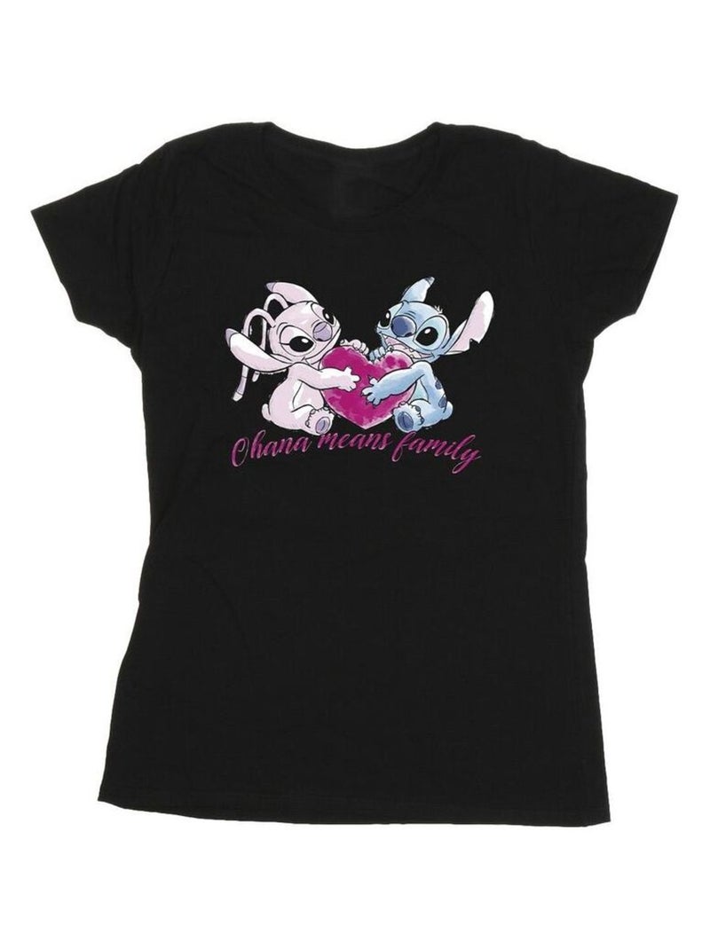 Disney - T-shirt OHANA Noir - Kiabi