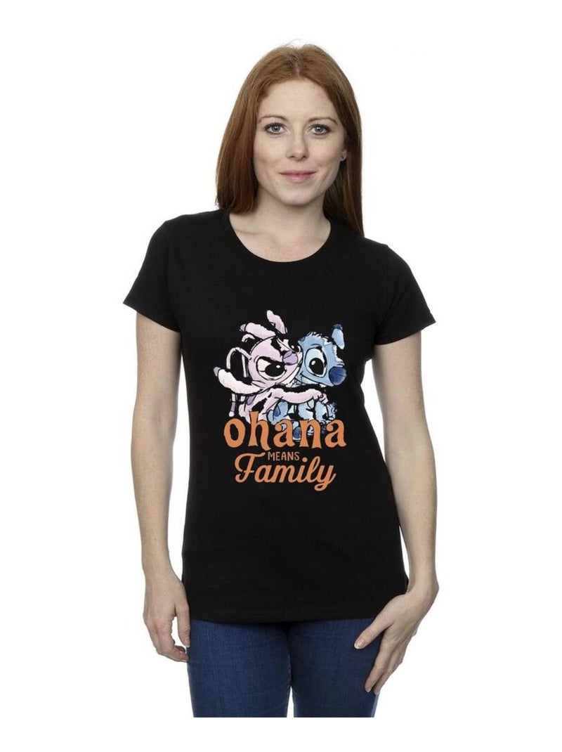 Disney - T-shirt OHANA Noir - Kiabi