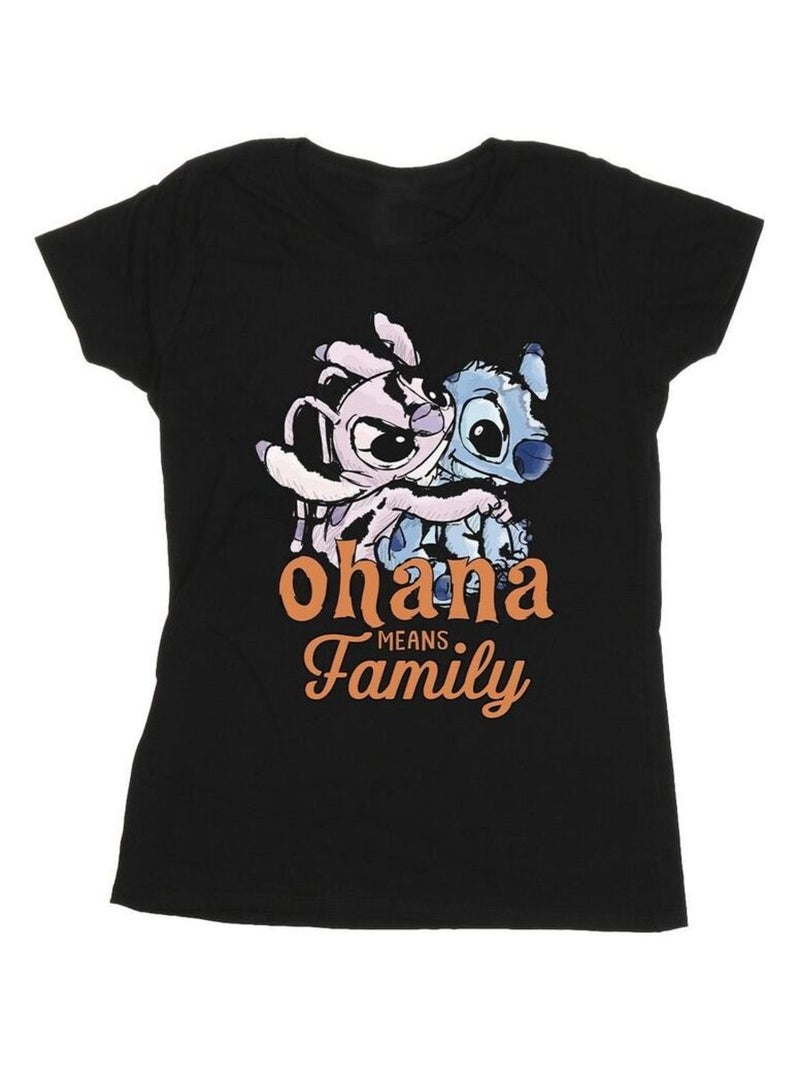 Disney - T-shirt OHANA Noir - Kiabi