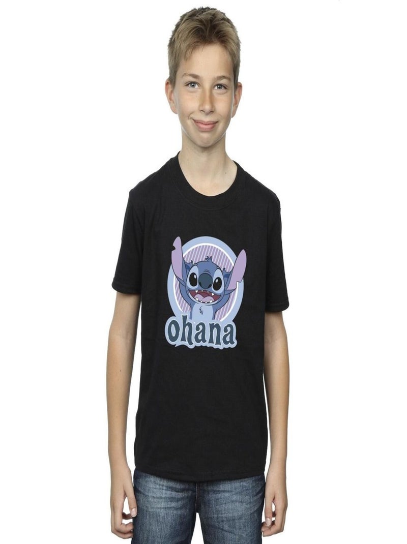 Disney - T-shirt OHANA Noir - Kiabi