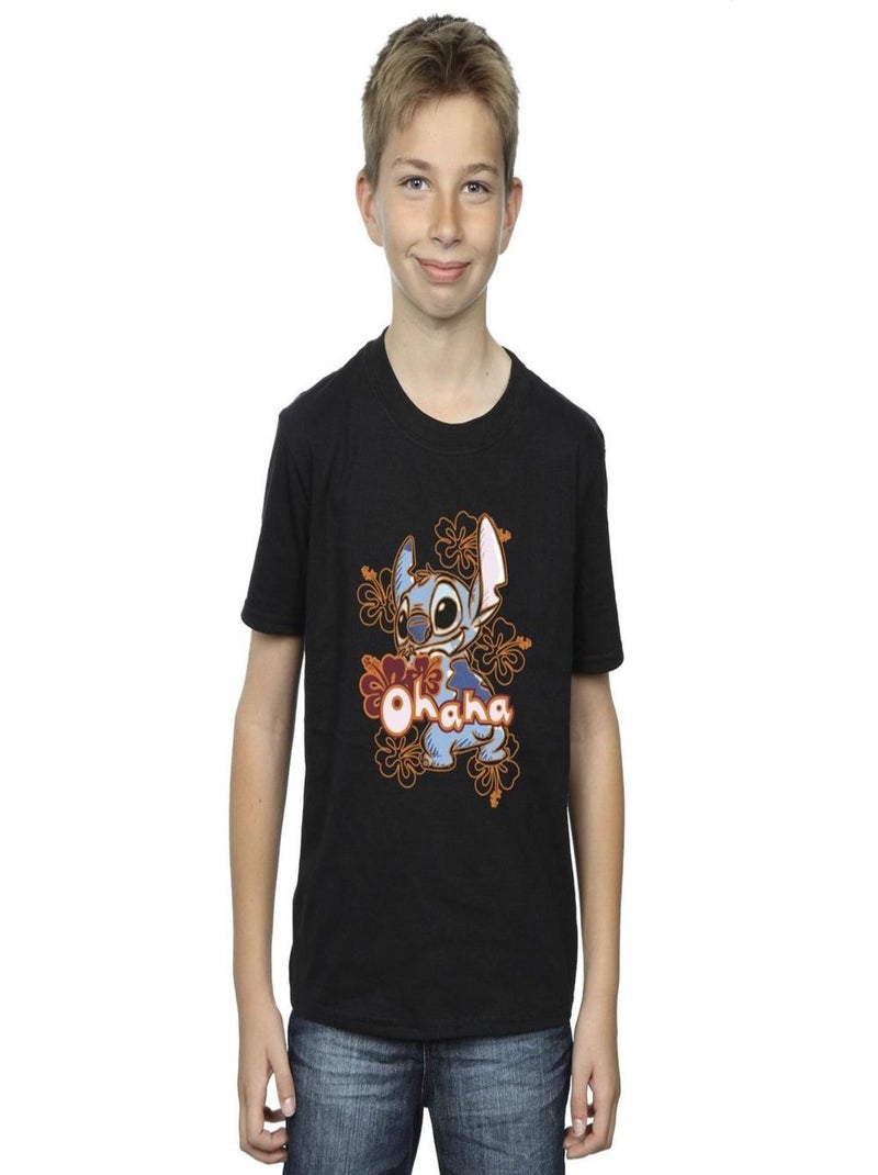 Disney - T-shirt OHANA Noir - Kiabi