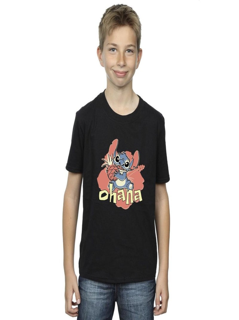 Disney - T-shirt OHANA Noir - Kiabi