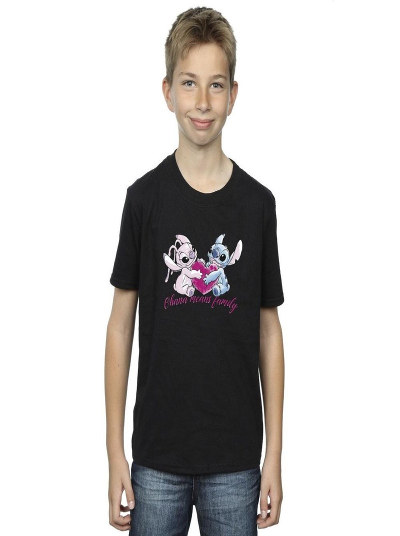 Disney - T-shirt OHANA Noir - Kiabi