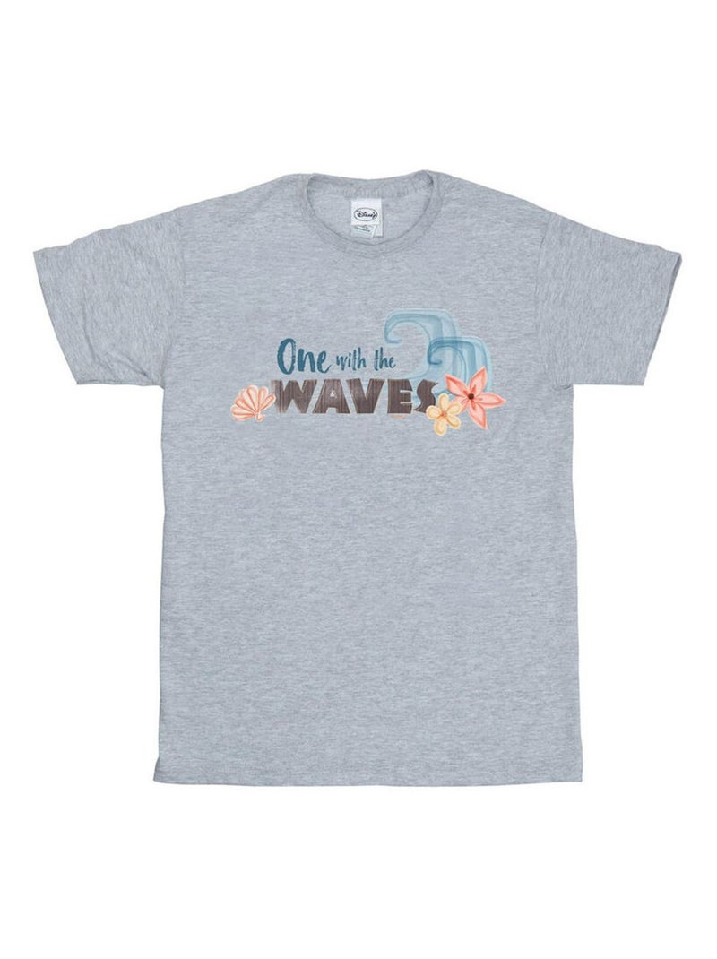 Disney - T-shirt ONE THE WAVES Gris chiné - Kiabi