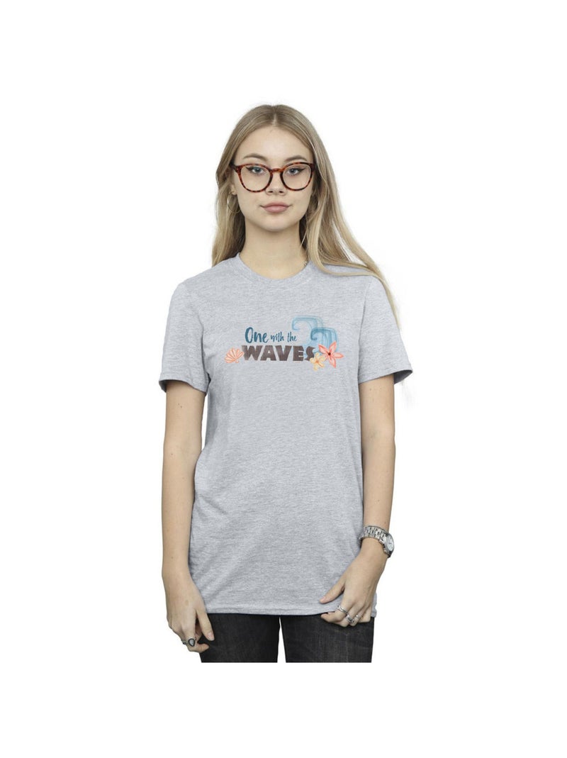 Disney - T-shirt ONE THE WAVES Gris chiné - Kiabi