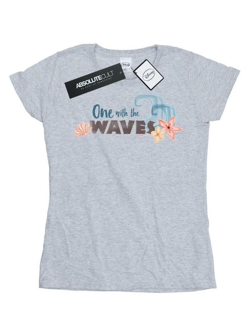 Disney - T-shirt ONE THE WAVES Gris chiné - Kiabi