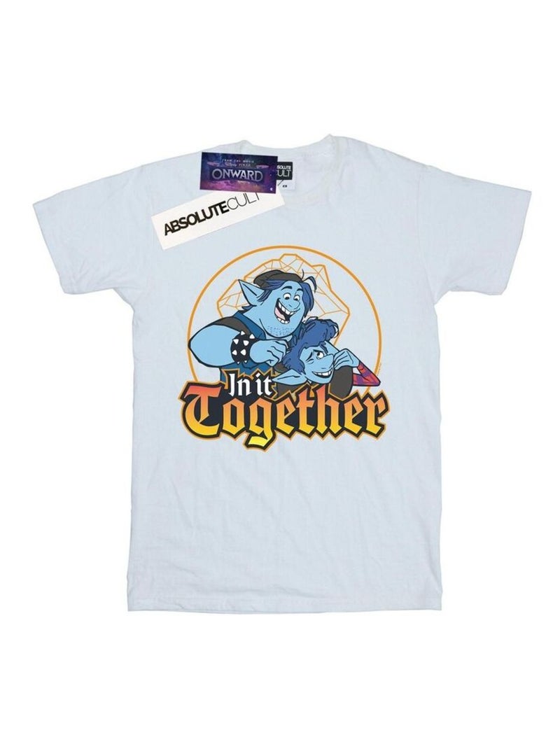 Disney - T-shirt ONWARD IN IT TOGETHER Blanc - Kiabi