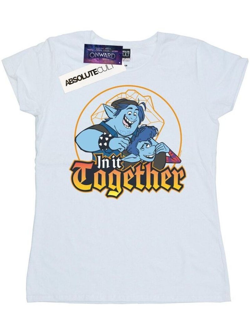 Disney - T-shirt ONWARD IN IT TOGETHER Blanc - Kiabi