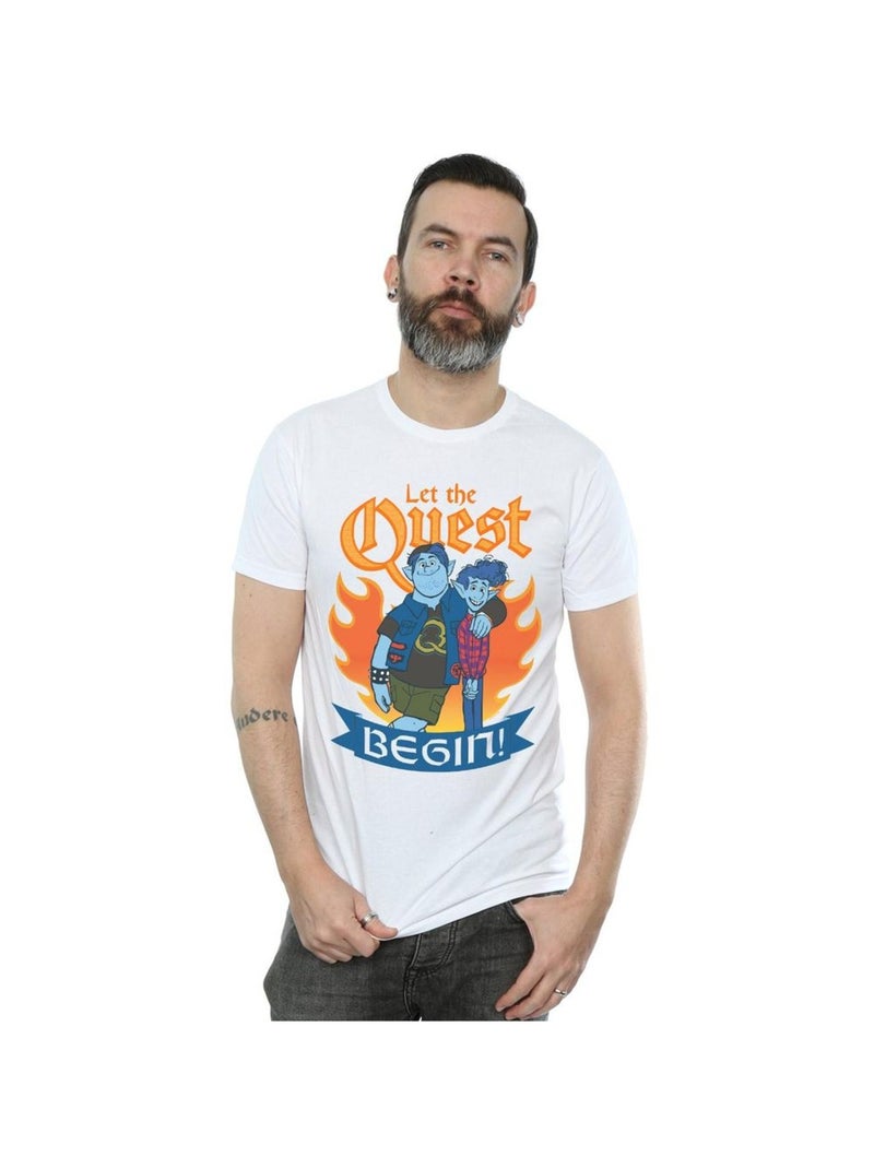 Disney - T-shirt ONWARD LET THE QUEST BEGIN Blanc - Kiabi