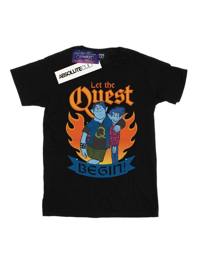Disney - T-shirt ONWARD LET THE QUEST BEGIN Noir - Kiabi