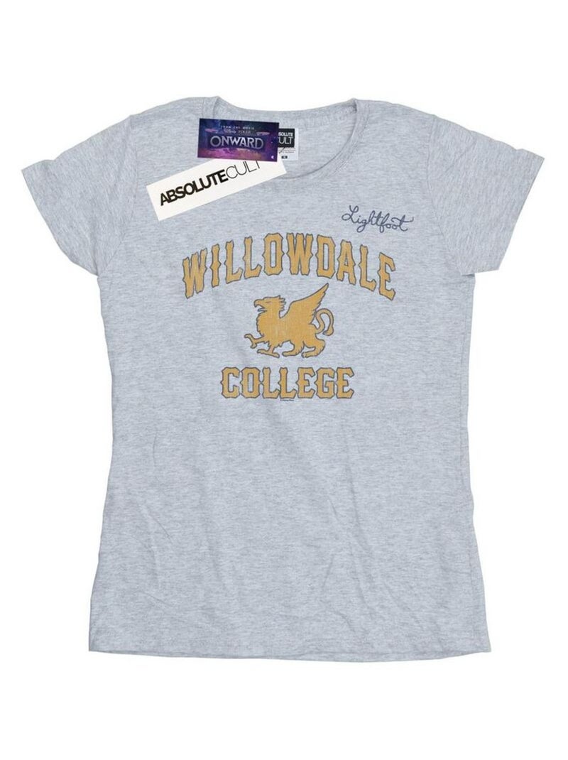 Disney - T-shirt ONWARD WILLOWDALE COLLEGE Gris chiné - Kiabi