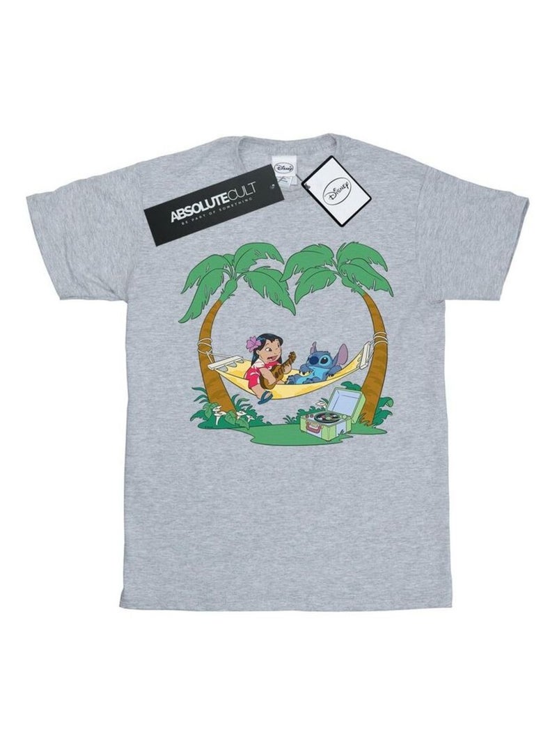 Disney - T-shirt PLAY SOME MUSIC Gris chiné - Kiabi