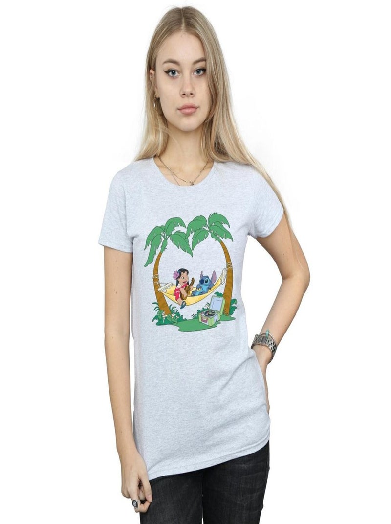 Disney - T-shirt PLAY SOME MUSIC Gris chiné - Kiabi