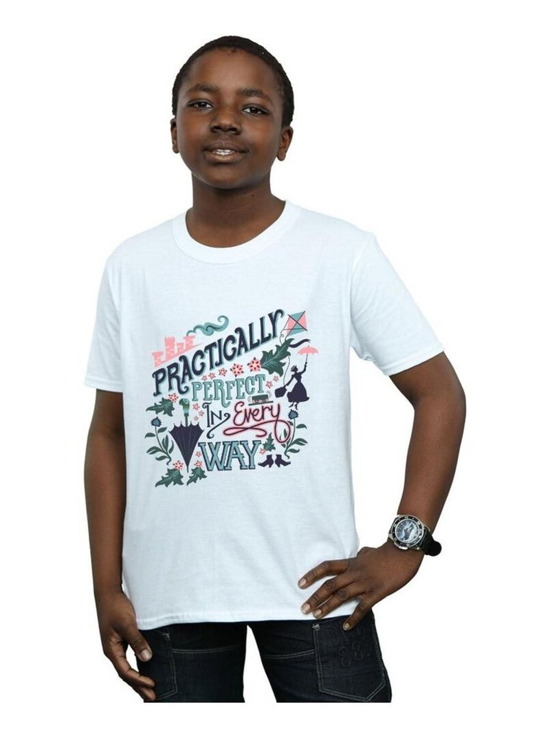 Disney - T-shirt PRACTICALLY Blanc - Kiabi