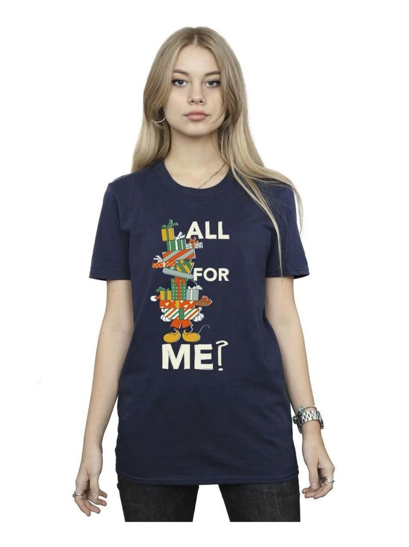 Disney - T-shirt PRESENTS ALL FOR ME Bleu marine - Kiabi