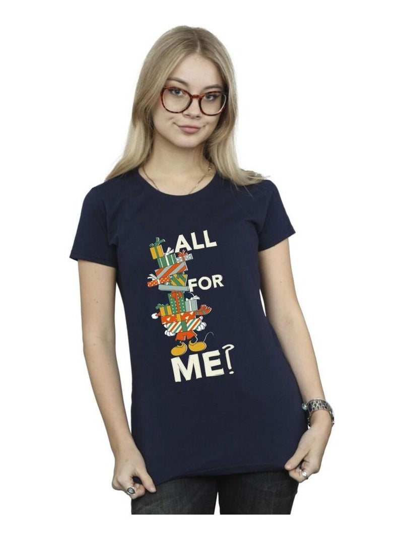 Disney - T-shirt PRESENTS ALL FOR ME Bleu marine - Kiabi
