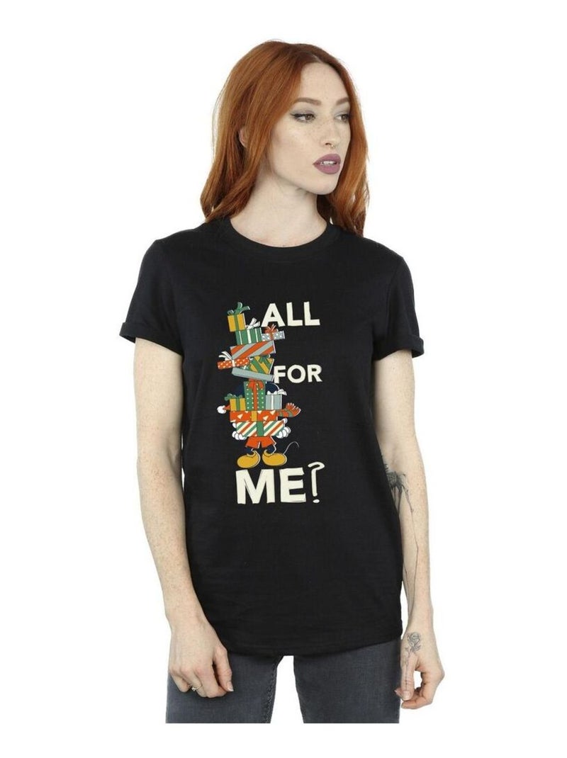 Disney - T-shirt PRESENTS ALL FOR ME Noir - Kiabi