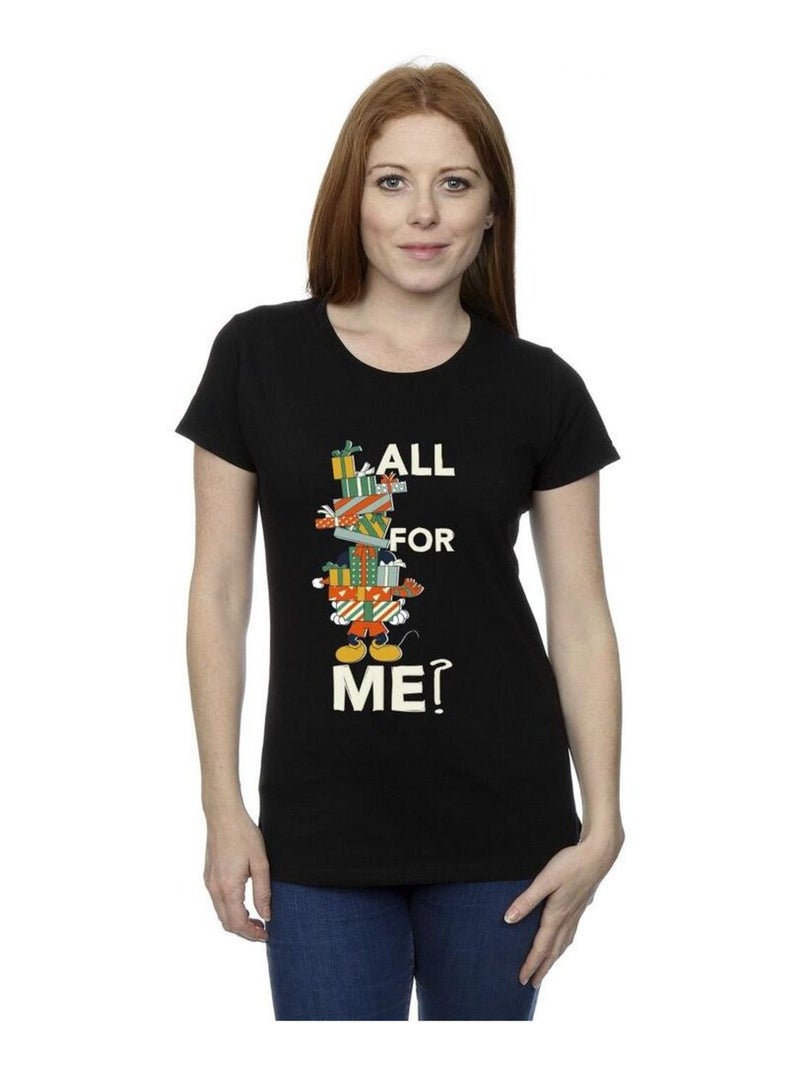Disney - T-shirt PRESENTS ALL FOR ME Noir - Kiabi