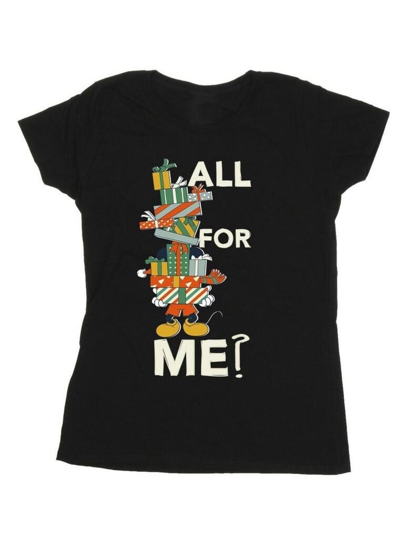 Disney - T-shirt PRESENTS ALL FOR ME Noir - Kiabi