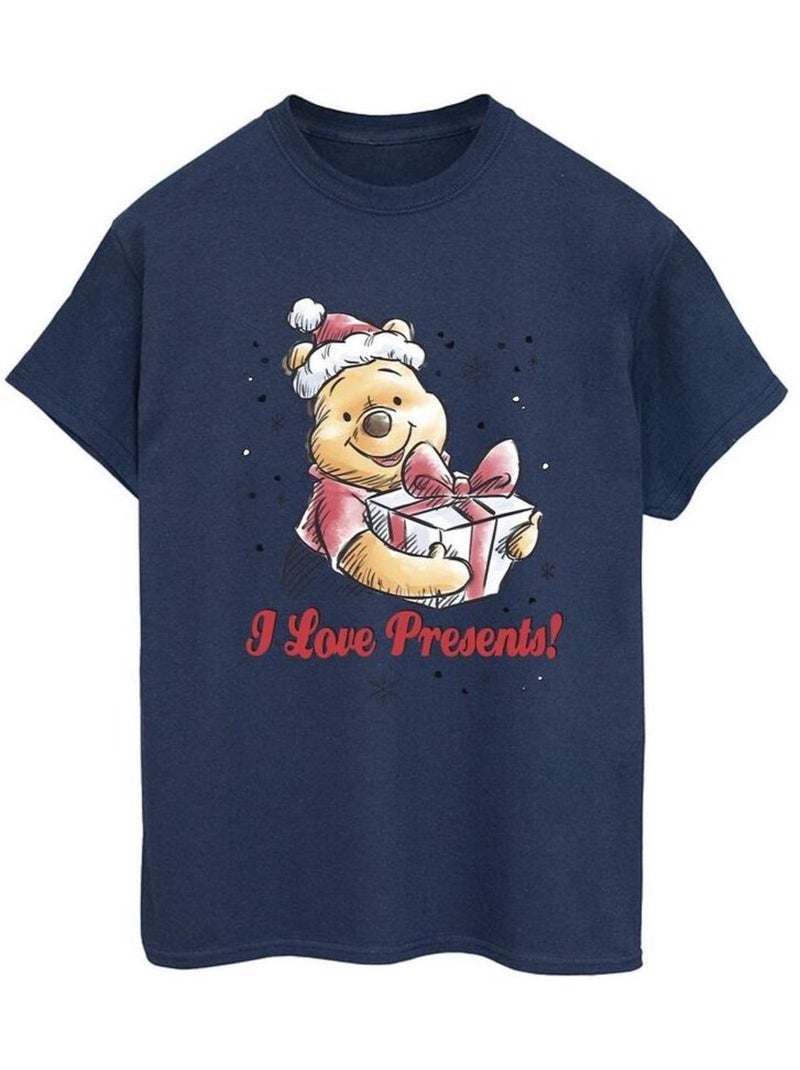 Disney - T-shirt PRESENTS Bleu marine - Kiabi