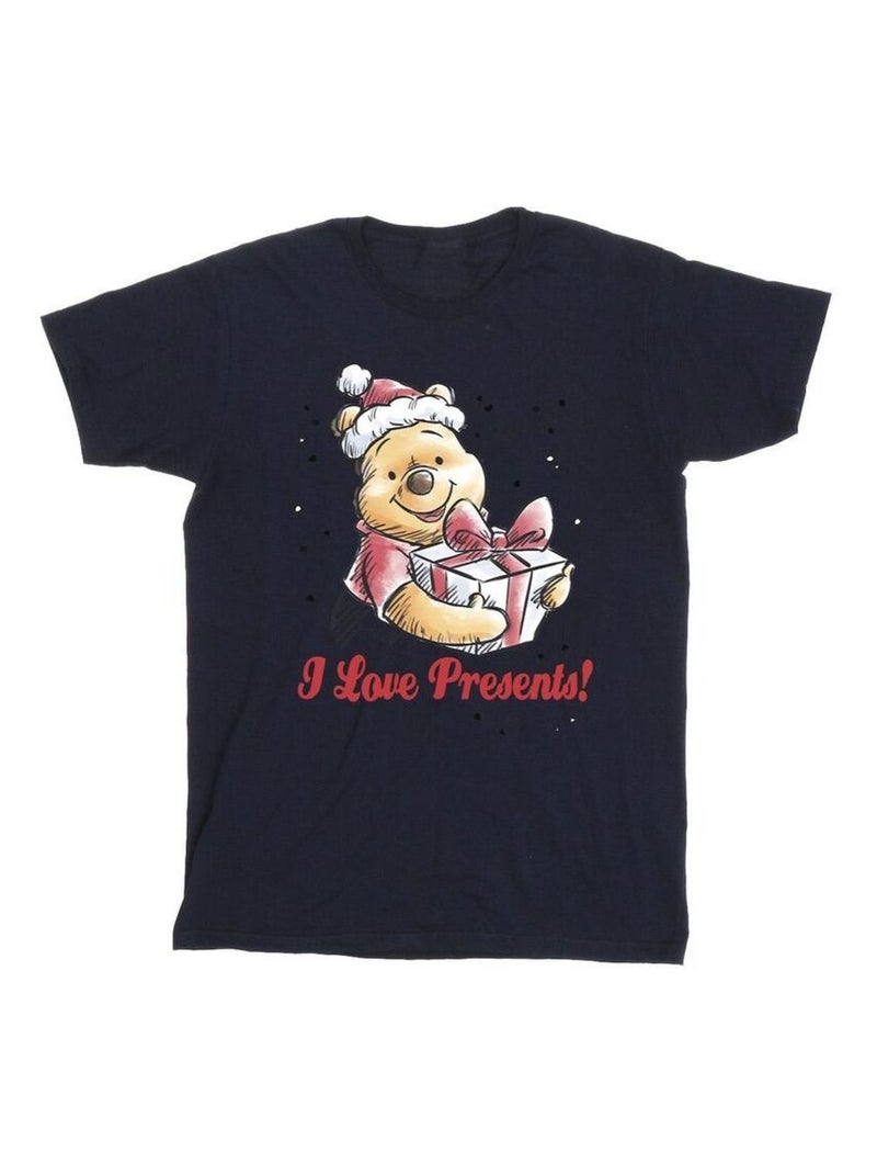 Disney - T-shirt PRESENTS Bleu marine - Kiabi