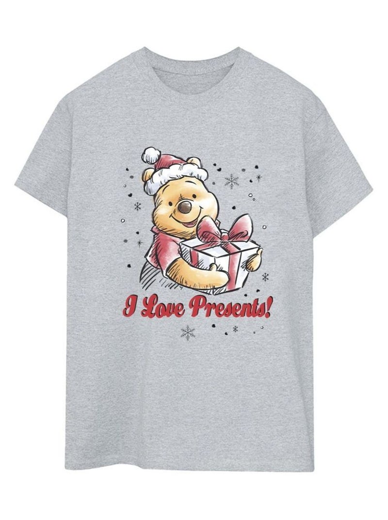 Disney - T-shirt PRESENTS Gris chiné - Kiabi